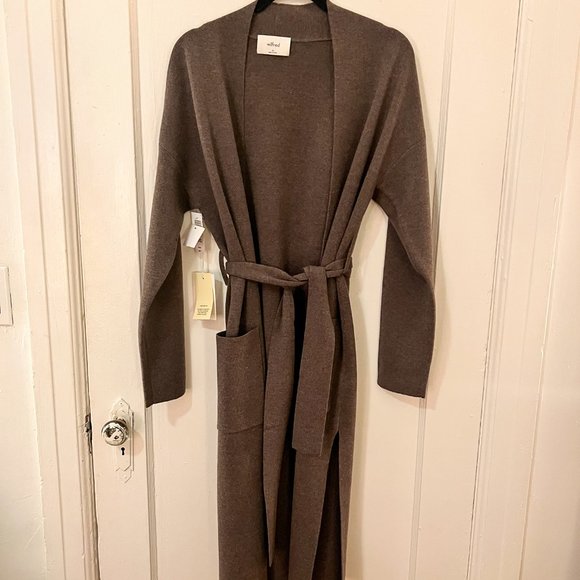 Aritzia (Wilfred) Belize Belted Cardigan Heather Bristle- NWT